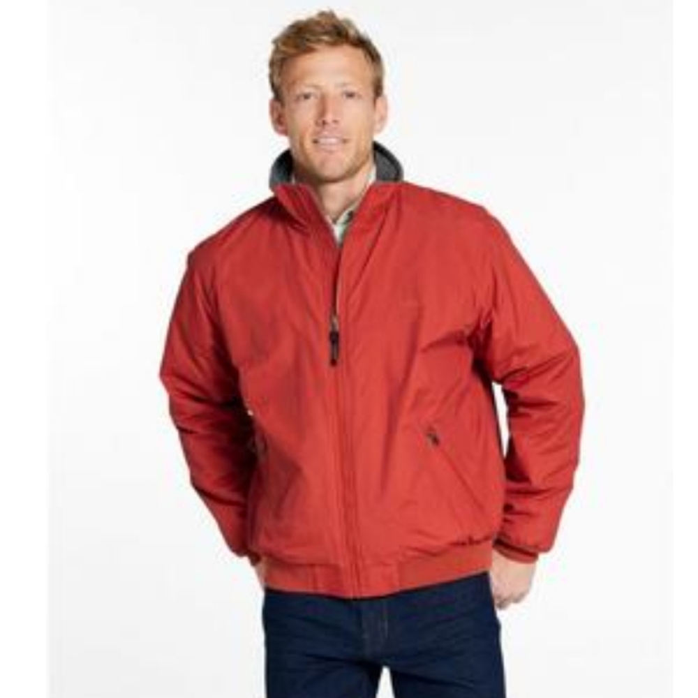 L.L.Bean Men's Burgundy Warm-Up Fleece Lined Jacked. XXL. - Picture 13 of 14